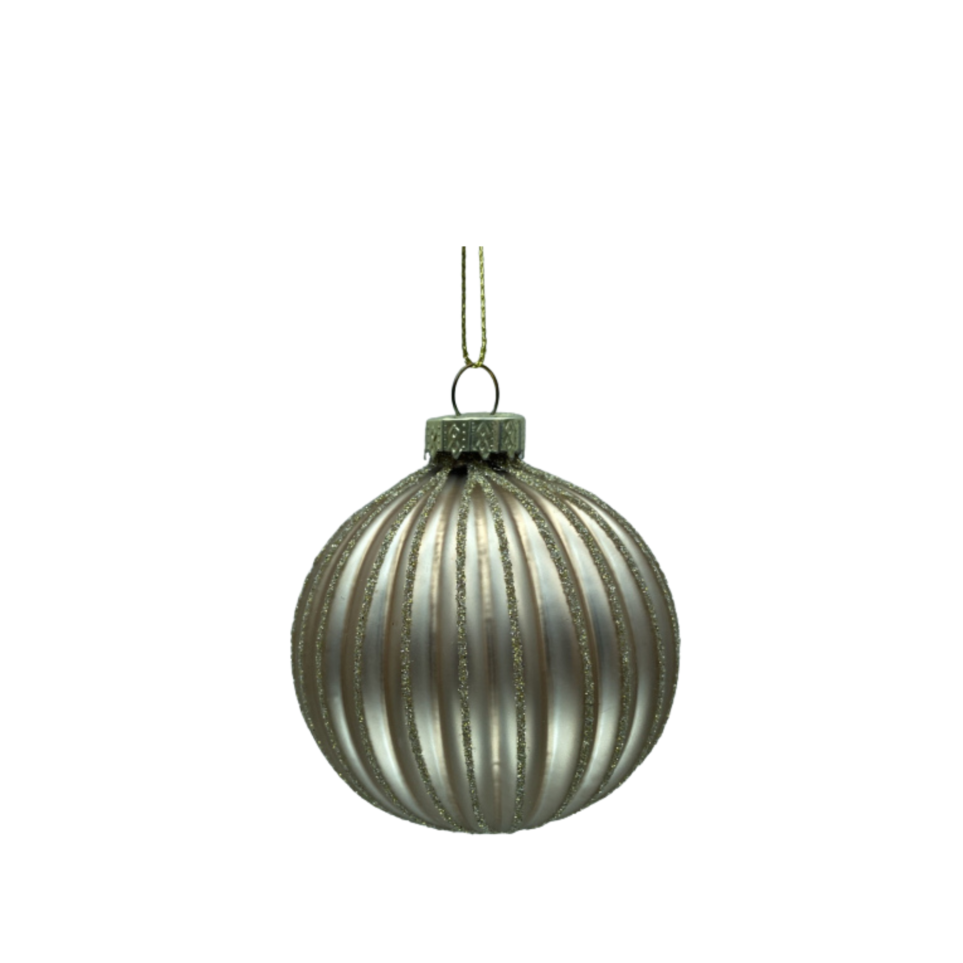 4 Stk. Glaskugeln mit Streifen